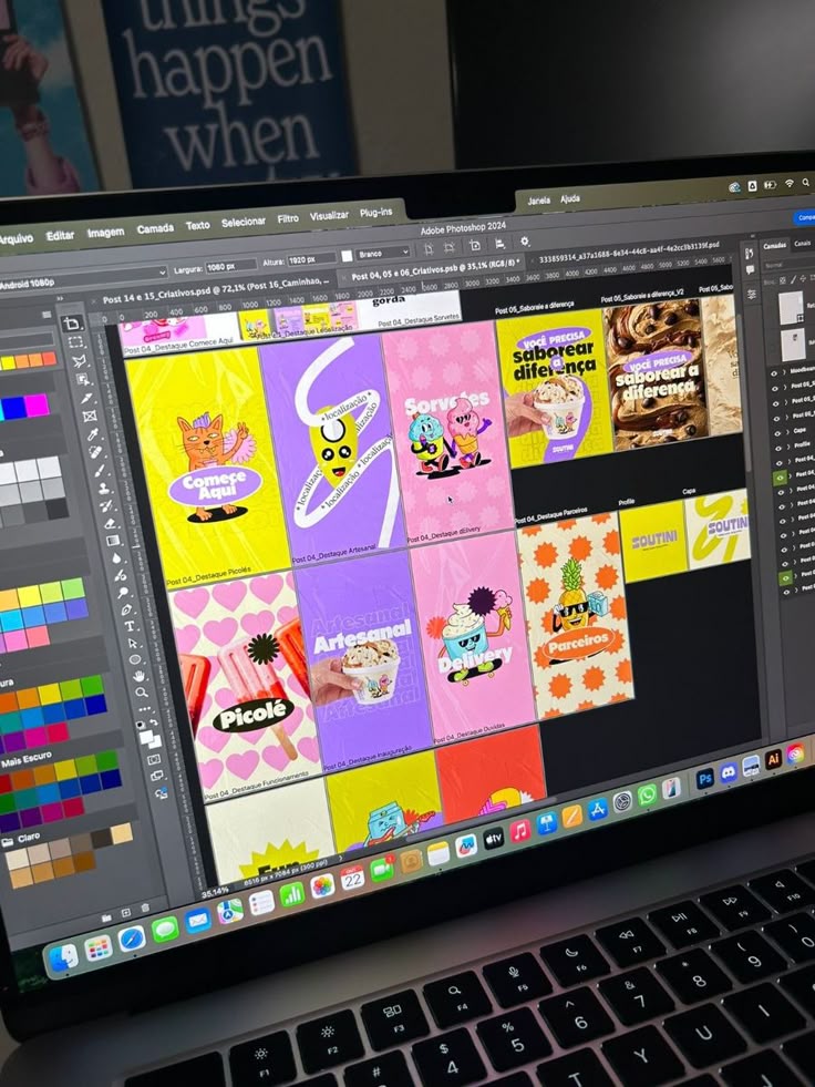 Graphic design workspace